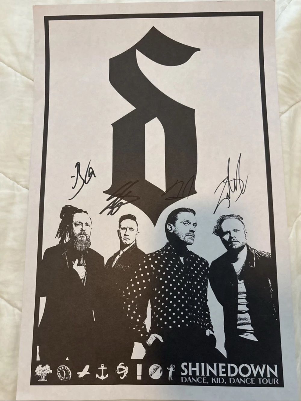 Shinedown Autographed Signed VIP poster